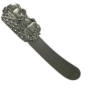 Vintage Stainless Steel Fruit Basket Pewter Handle Cheese/Butter Spreader Knife